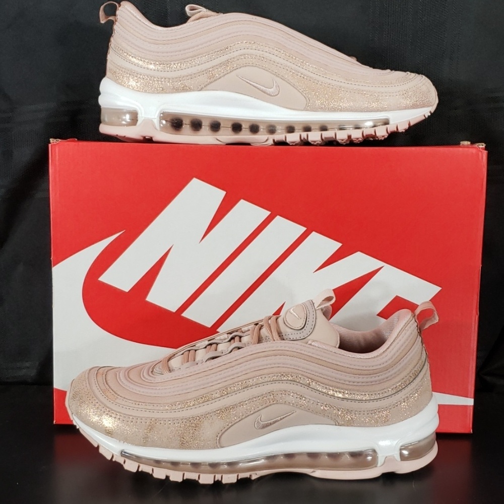 NEW! Nike Air Max 97 SE Beige/Metallic Red Bronze - Picture 2 of 5